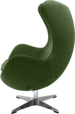 Кресло EGG STYLE CHAIR зеленый, искусственная замша Bradex Home 761679