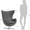 Кресло EGG STYLE CHAIR зеленый, искусственная замша Bradex Home 761679