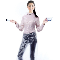 Нарушена упаковка!  <270721> Фартуки полиэтиленовые, КОМПЛЕКТ 100 шт., одноразовые, СТАНДАРТ, размер 68 см х 110 см, плотность 12 мкм, LAIMA, 610850 (610850)