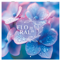 Нарушена упаковка!  <842861> Календарь настенный перекидной 2026 г., BRAUBERG, 12 листов, 28,5х28,5 см, "Floral", 116939