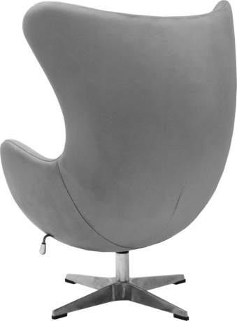 Кресло EGG STYLE CHAIR серый, искусственная замша Bradex Home 761680