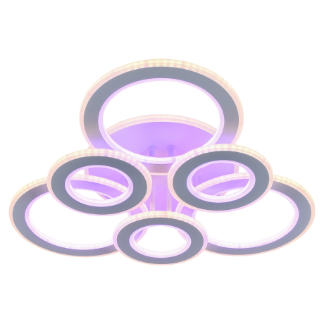 Светодиодная люстра с ПДУ Profit Light 8005/3+3 WHT 168W+126W BL+YL 