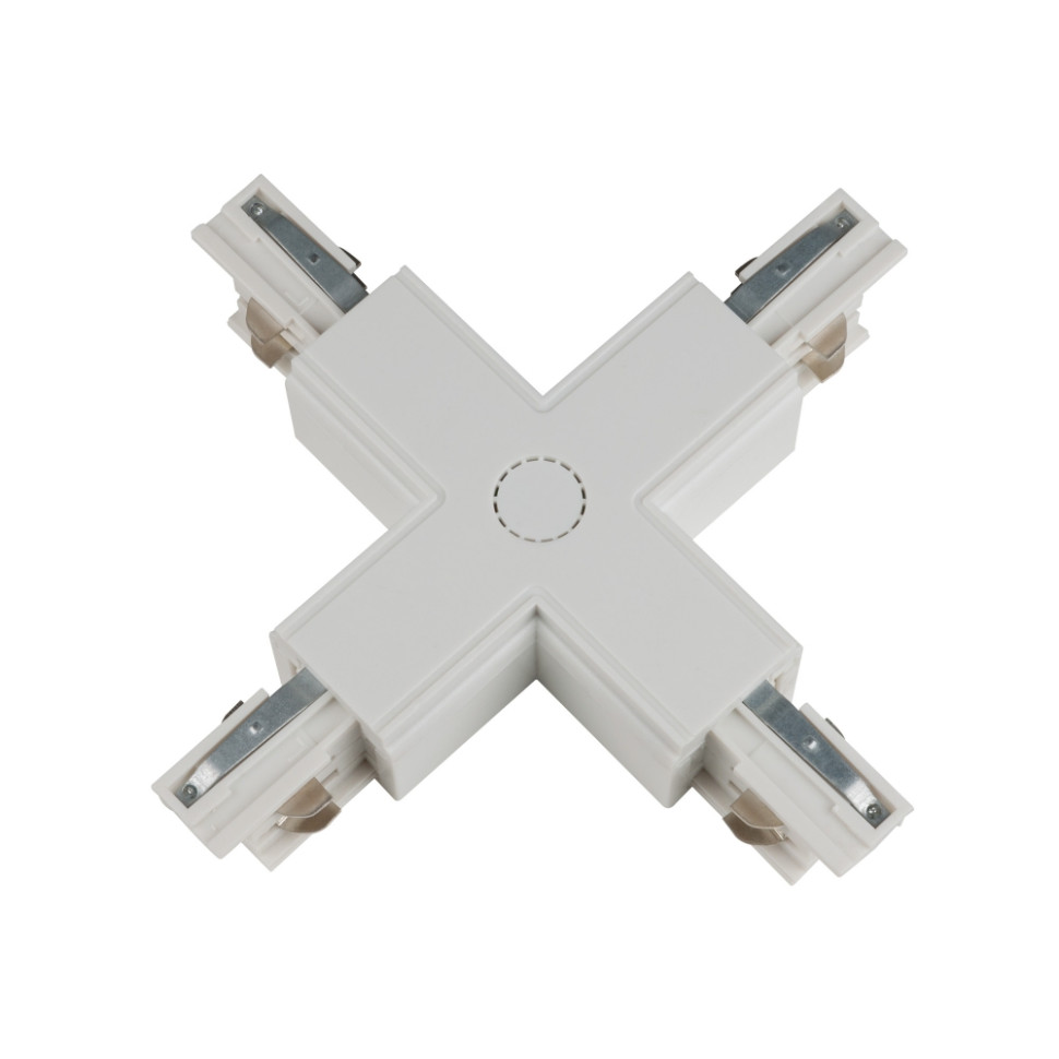 Соединитель Х-образный для трехфазного шинопровода Uniel UBX-A41 WHITE 1 POLYBAG (09747) - фото 1