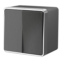 Выключатель двухклавишный влагозащищенный (графит рифленый) Gallant Werkel W5020204