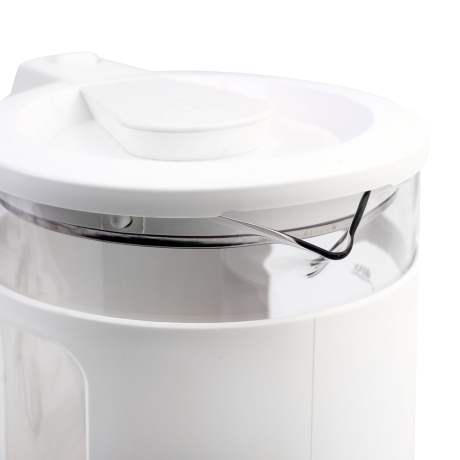 ERGOLUX ELX-KG08-C01 белый (чайник стекло/пластик 1,8л, 220-240В, 1800 Вт) (15334)