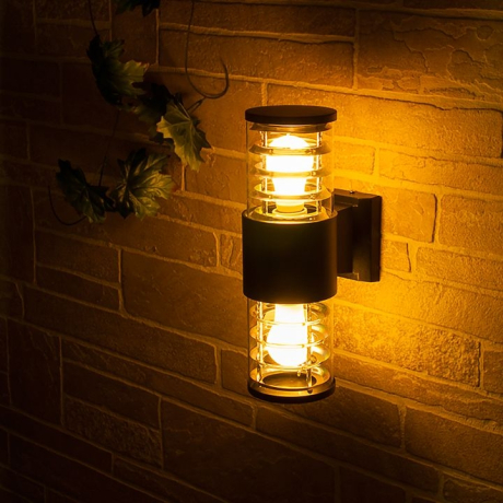 Уличный настенный светильник Elektrostandard Techno 1407 черный (a032609)