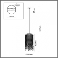 Подвесной светильник со светодиодными лампочками E14, комплект от Lustrof. №399843-626770