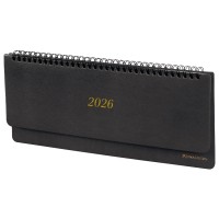 Нарушена упаковка!  <795233> Планинг датированный 2026 305х140 мм BRAUBERG "Iguana", под кожу, черный, 117224