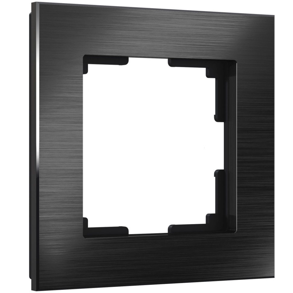 Рамка на 1 пост (черный алюминий) Aluminium Werkel W0011708 - фото 1