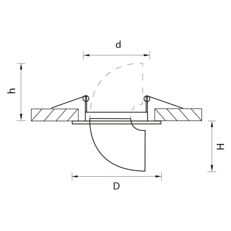 Встраиваемый светильник Lightstar Braccio 011060 