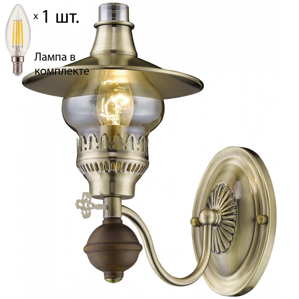Бра с лампочкой Velante 305-501-01+Lamps, цвет бронза 305-501-01+Lamps - фото 1