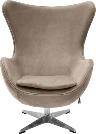 Кресло EGG STYLE CHAIR латте, искусственная замша Bradex Home 761681