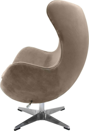 Кресло EGG STYLE CHAIR латте, искусственная замша Bradex Home 761681