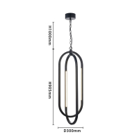 Подвесной светодиодный светильник черного цвета 7W 4000Кот GETOGAZOV FAMILY