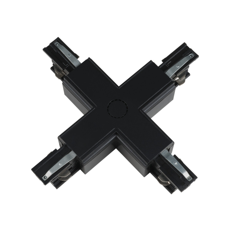 Соединитель Х-образный для трехфазного шинопровода Uniel UBX-A41 BLACK 1 POLYBAG (09748) - фото 1