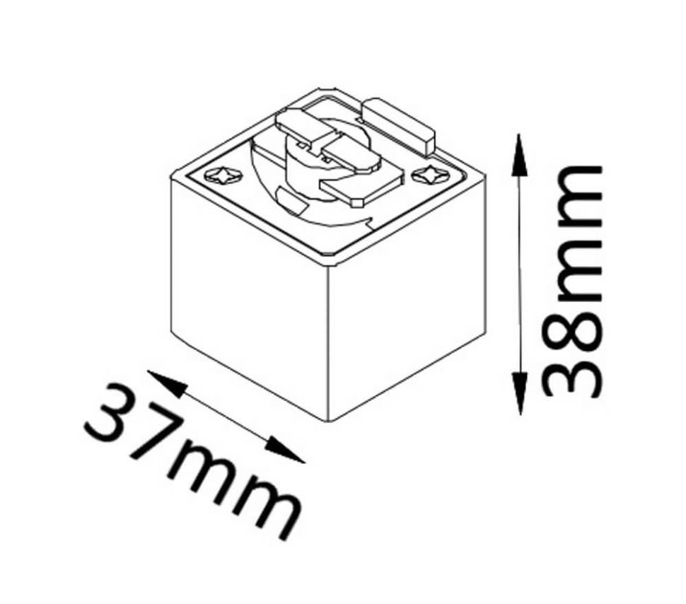Адаптер для однофазного шинопровода CLT 0.212 Crystal Lux (CLT 0.212 03 WH), цвет белый - фото 2