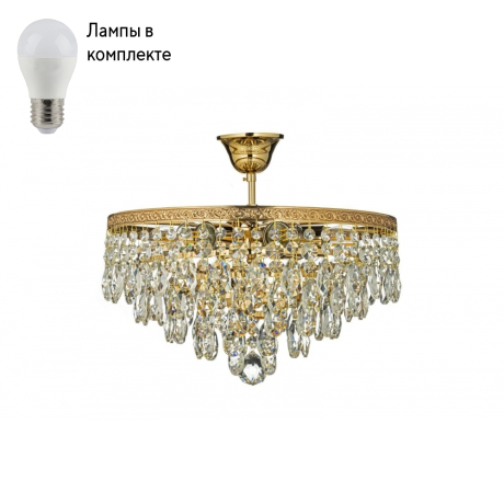 Люстра потолочная с Led лампочками в комплекте Arti Lampadari Castellana E 1.3.38.601 G+Lamps 