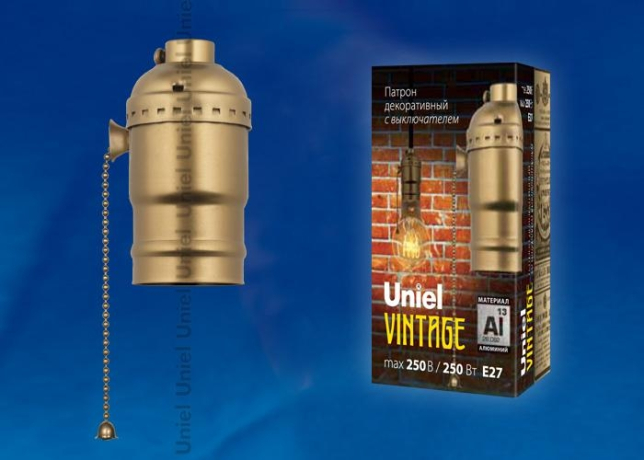 Патрон декоративный Uniel Vintage DLC-V-H01Z/E27 BRONZE (UL-00000530) 