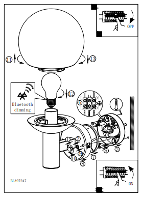 Нарушена упаковка. <128829> Уличный настенный светильник Eglo Nisia-C () 97247