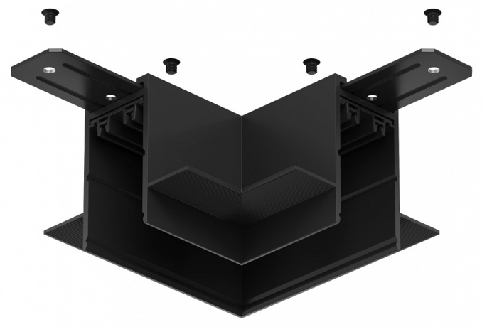 Соединитель угловой L-образный для треков Denkirs Smart TR2112-BK