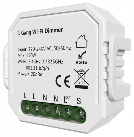 Контроллер-диммер Wi-Fi для смартфонов и планшетов Denkirs Relay RL1003-DM/1 