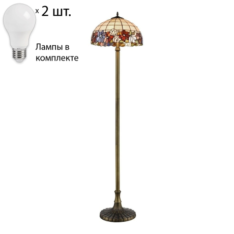 Торшер с лампочками Velante Тиффани 813-805-02+Lamps 