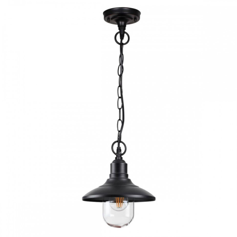 Подвесной уличный светильник со светодиодной лампочкой E27, комплект от Lustrof. №304229-642349, цвет черный - фото 1