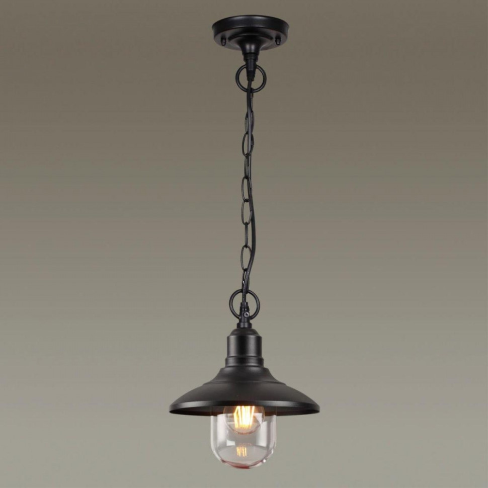 Подвесной уличный светильник со светодиодной лампочкой E27, комплект от Lustrof. №304229-642349, цвет черный - фото 3