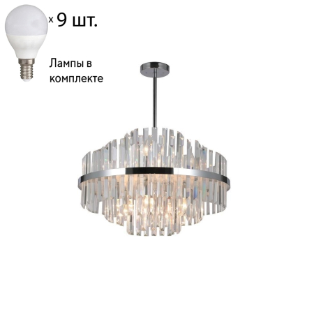 Люстра на штанге с лампочками Omnilux OML-69007-09+Lamps 