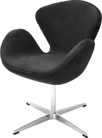 Кресло SWAN STYLE CHAIR графит, искусственная замша Bradex Home 761682