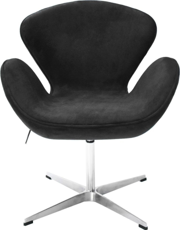 Кресло SWAN STYLE CHAIR графит, искусственная замша Bradex Home 761682