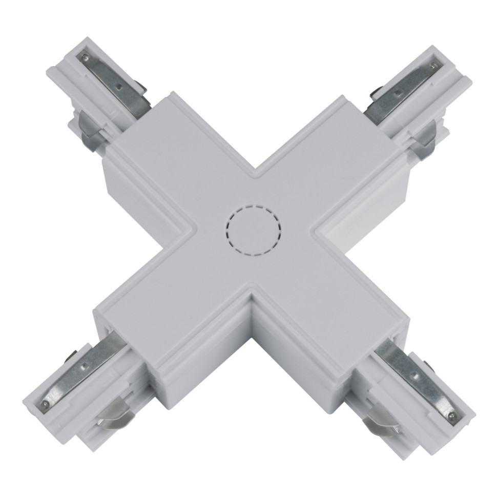 Соединитель Х-образный для трехфазного шинопровода Uniel UBX-A41 SILVER 1 POLYBAG (09749) - фото 1