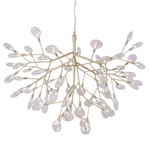 Подвесная люстра Crystal Lux Evita SP63 GOLD/TRANSPARENT (1692/263) 