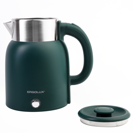 ERGOLUX ELX-KS13-C05 зеленый PRO (чайник нерж.сталь/пластик, 1.6л, 220-240В, 2000 Вт) (15331)