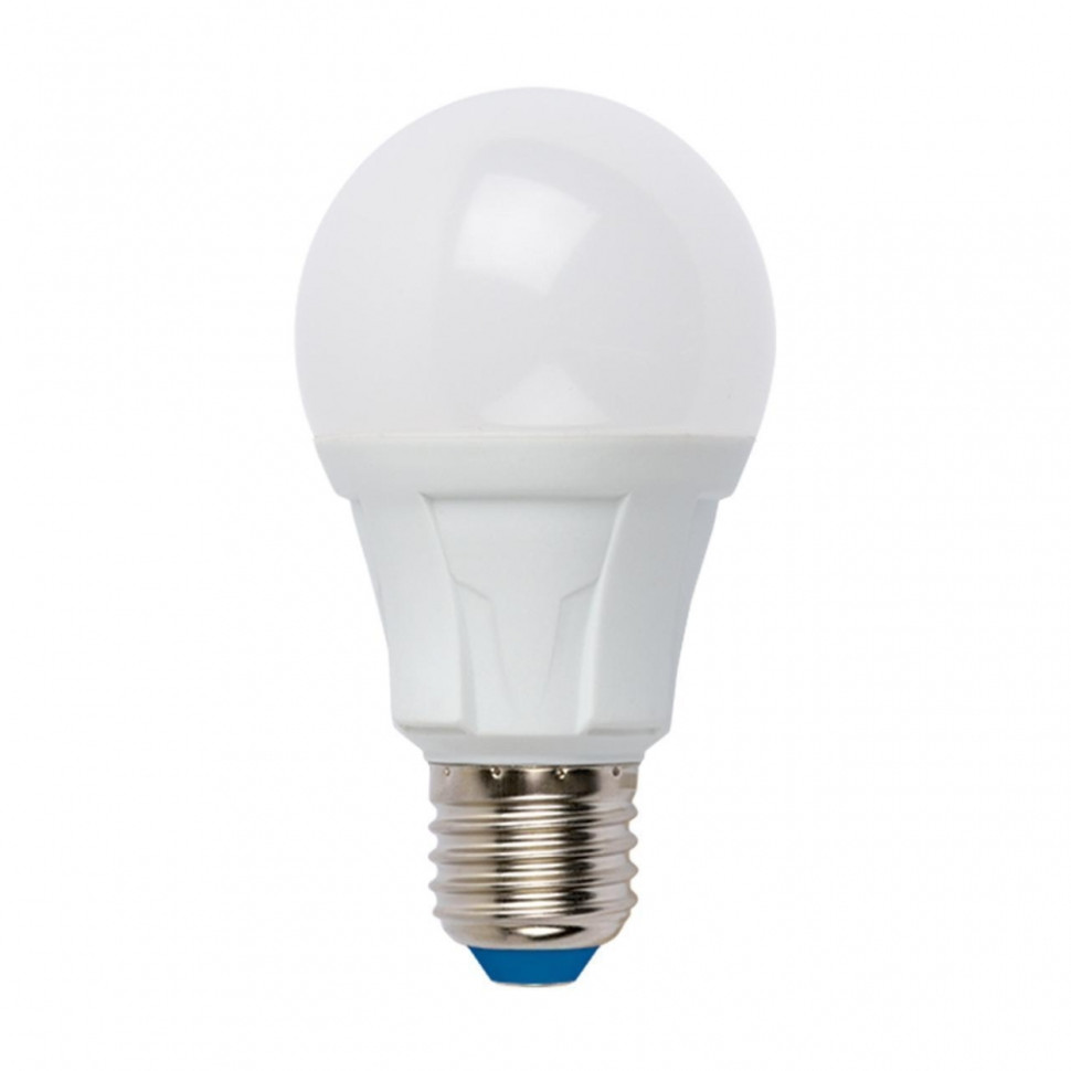 Диммируемая светодиодная лампа E27 12W 3000K (теплый) Uniel LED-A60 10W-3000K-E27-FR-DIM PLP01WH (UL-00004287), цвет серый LED-A60 10W/3000K/E27/FR/DIM PLP01WH картон - фото 1