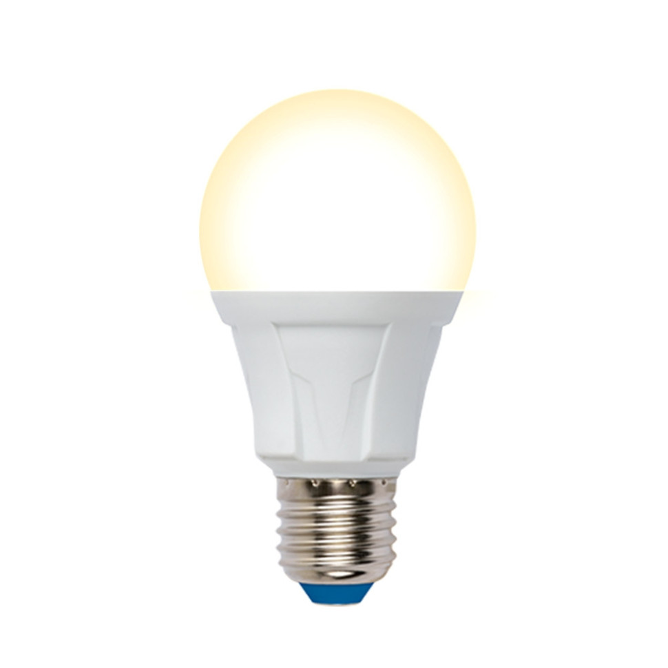 Диммируемая светодиодная лампа E27 12W 3000K (теплый) Uniel LED-A60 10W-3000K-E27-FR-DIM PLP01WH (UL-00004287), цвет серый LED-A60 10W/3000K/E27/FR/DIM PLP01WH картон - фото 3