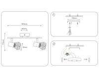 Спот с 2 лампочками Ambrella light TR8628+Lamps