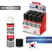 Нарушена упаковка! <287506> Клей-карандаш BRAUBERG ULTRA STRONG, УСИЛЕННАЯ ФОРМУЛА, 36 г, ЮЖНАЯ КОРЕЯ, 229546 (229546)