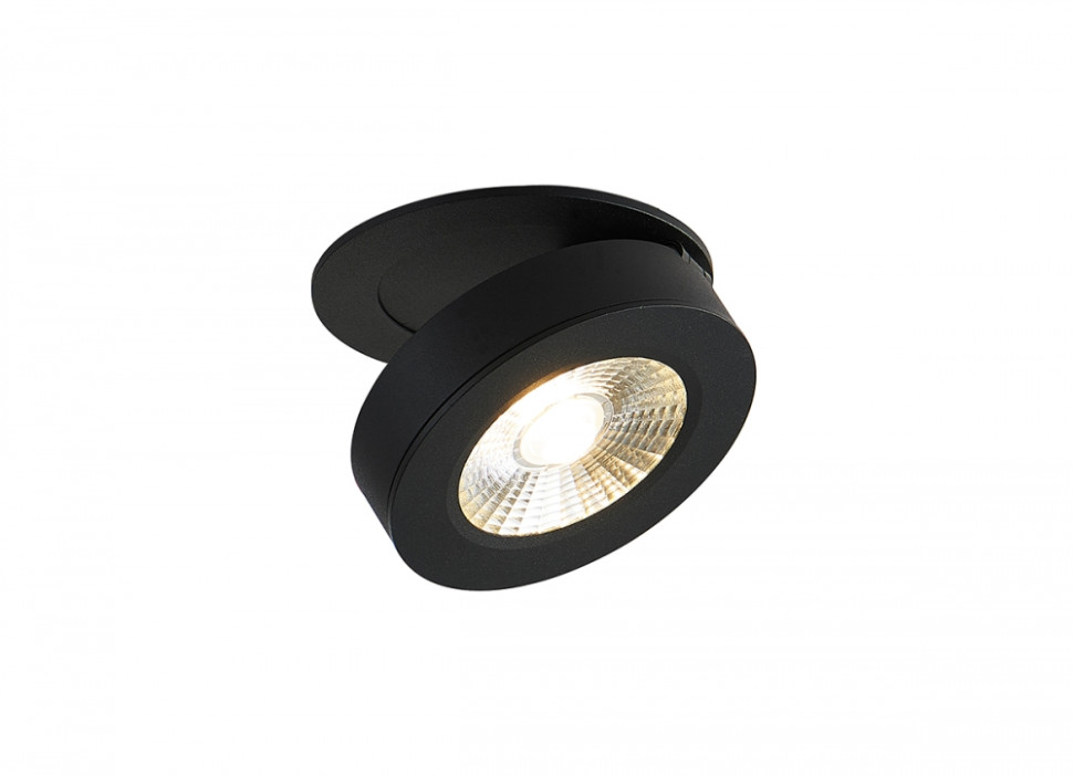 Встраиваемый поворотный светодиодный светильник (блок питания в комплекте) Donolux Sun DL18961R12W1B, цвет черный - фото 1