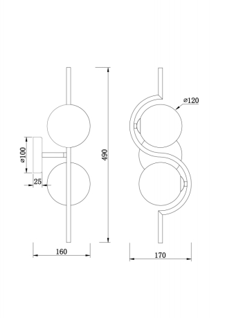 Бра Freya Harmonie FR5124WL-02BS 