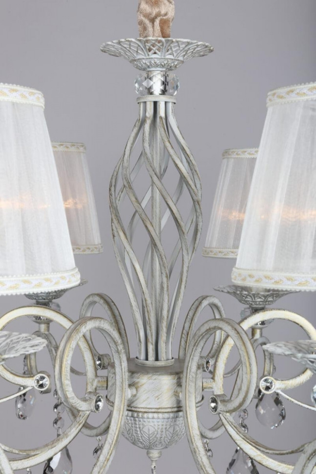 Люстра подвесная со светодиодными лампочками E14, комплект от Lustrof. №67103-657009, цвет белое золото - фото 3