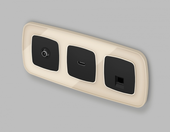 Накладка для розетки HDMI Ambrella Volt OMEGA OP8140 