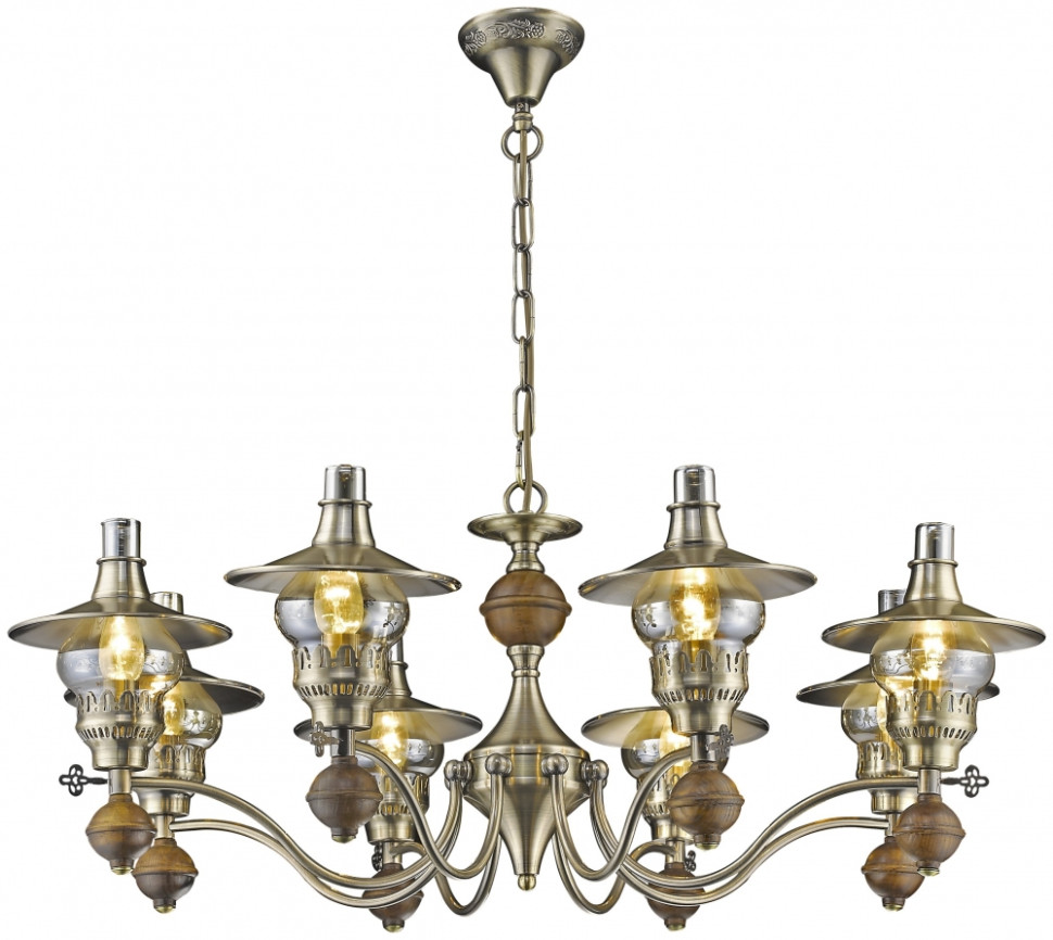 Подвесная люстра с лампочками Velante 305-503-08+Lamps, цвет бронза 305-503-08+Lamps - фото 2