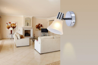 Нарушена упаковка! <266156> Спот Escada 661/1A E14*60W Chrome/Black HORN