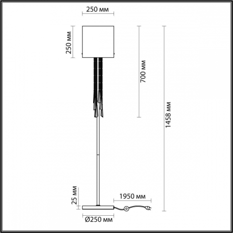 Торшер Odeon Nicole 4886/1F 