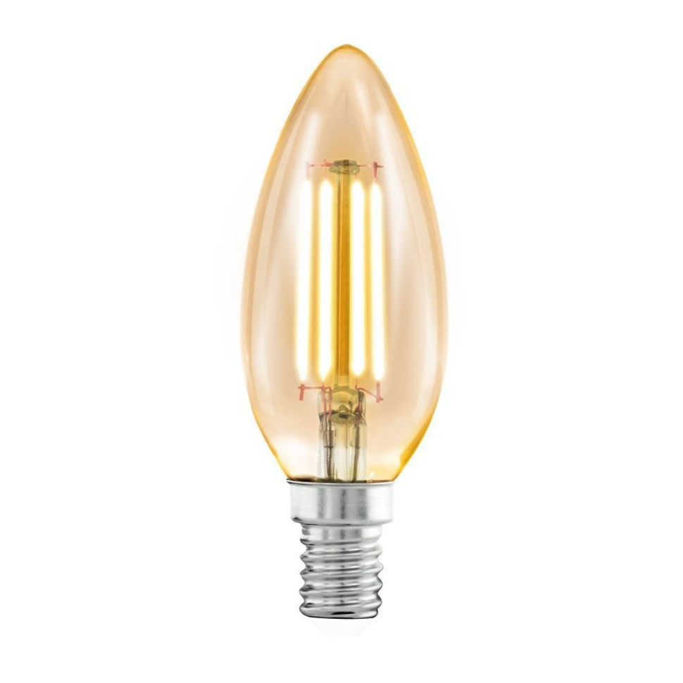 Лампа светодиодная E27, 4W, 2200K (теплый)  Eglo C37 12874