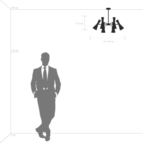 Люстра на штанге Lightstar с поддержкой Маруся Dumo (MD8506/6A) 816061 