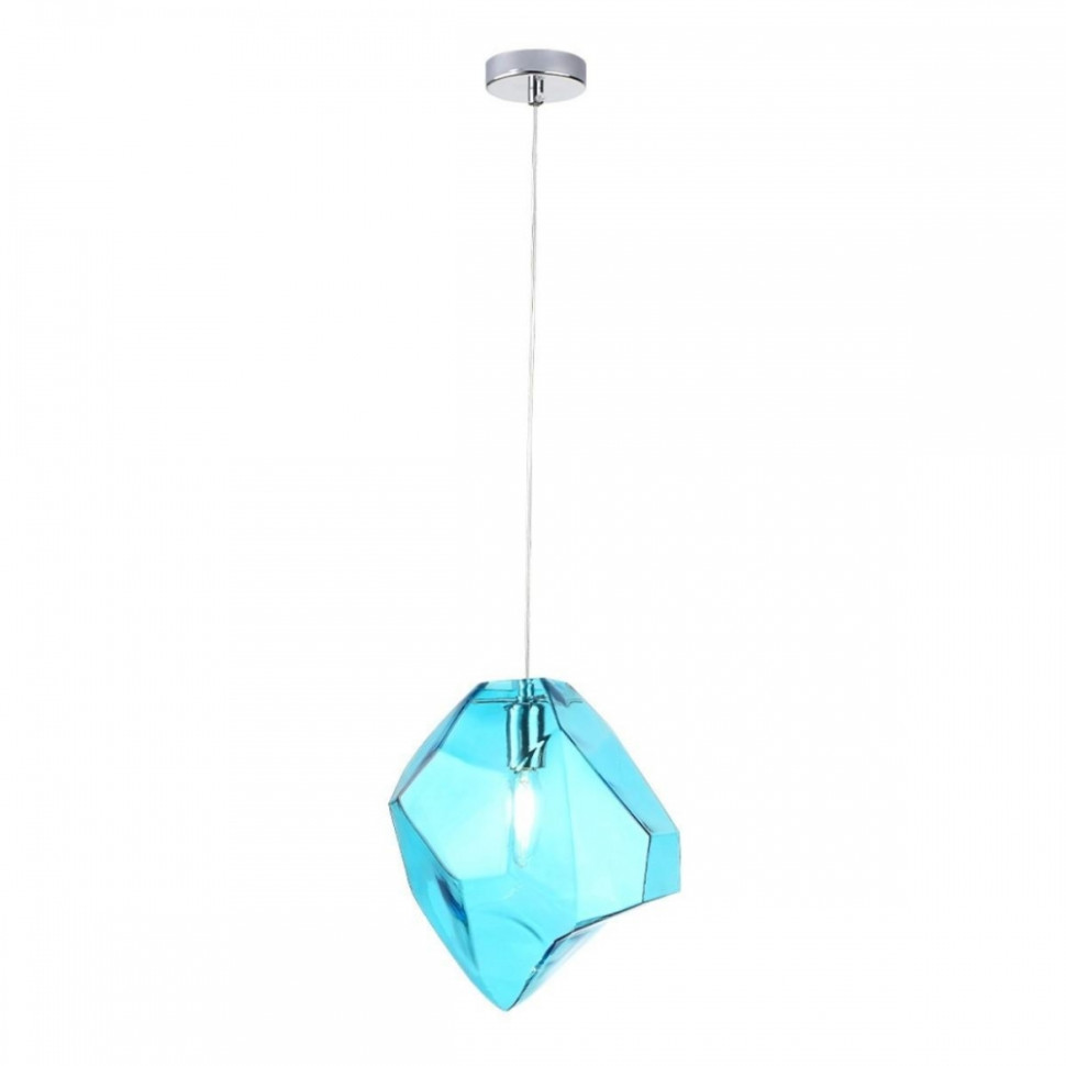 Подвесной светильник Crystal Lux NUESTRO SP1 CHROME/BLUE детский светильник crystal lux nuestro sp1 gold pink