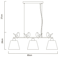 Подвесная люстра Arte Lamp Passero A4289SP-3WH