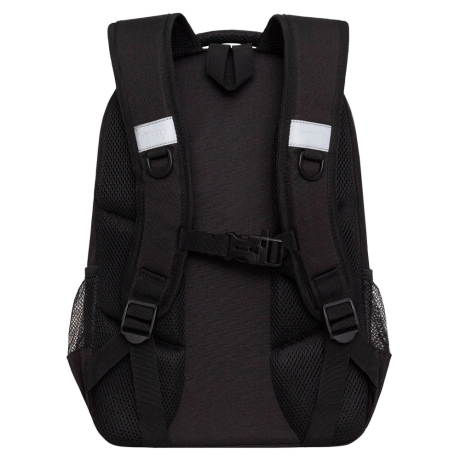 Нарушена упаковка!  <796757> Рюкзак GRIZZLY школьный, анатомическая спинка, 2 отделения, для девочек, "DIAMOND HEART", 39х30х20 см, RG-568-3/1 (274204)